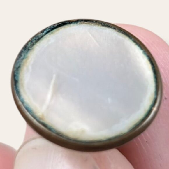 Antique Lot of 7 Single Mother of Pearl Cufflinks - Picture 12 of 15